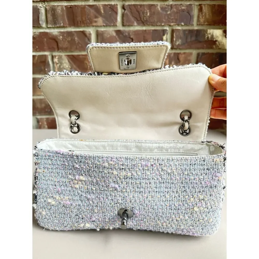 Chanel Fantasy Flap Bag Tweed Medium	Multicolor 74534